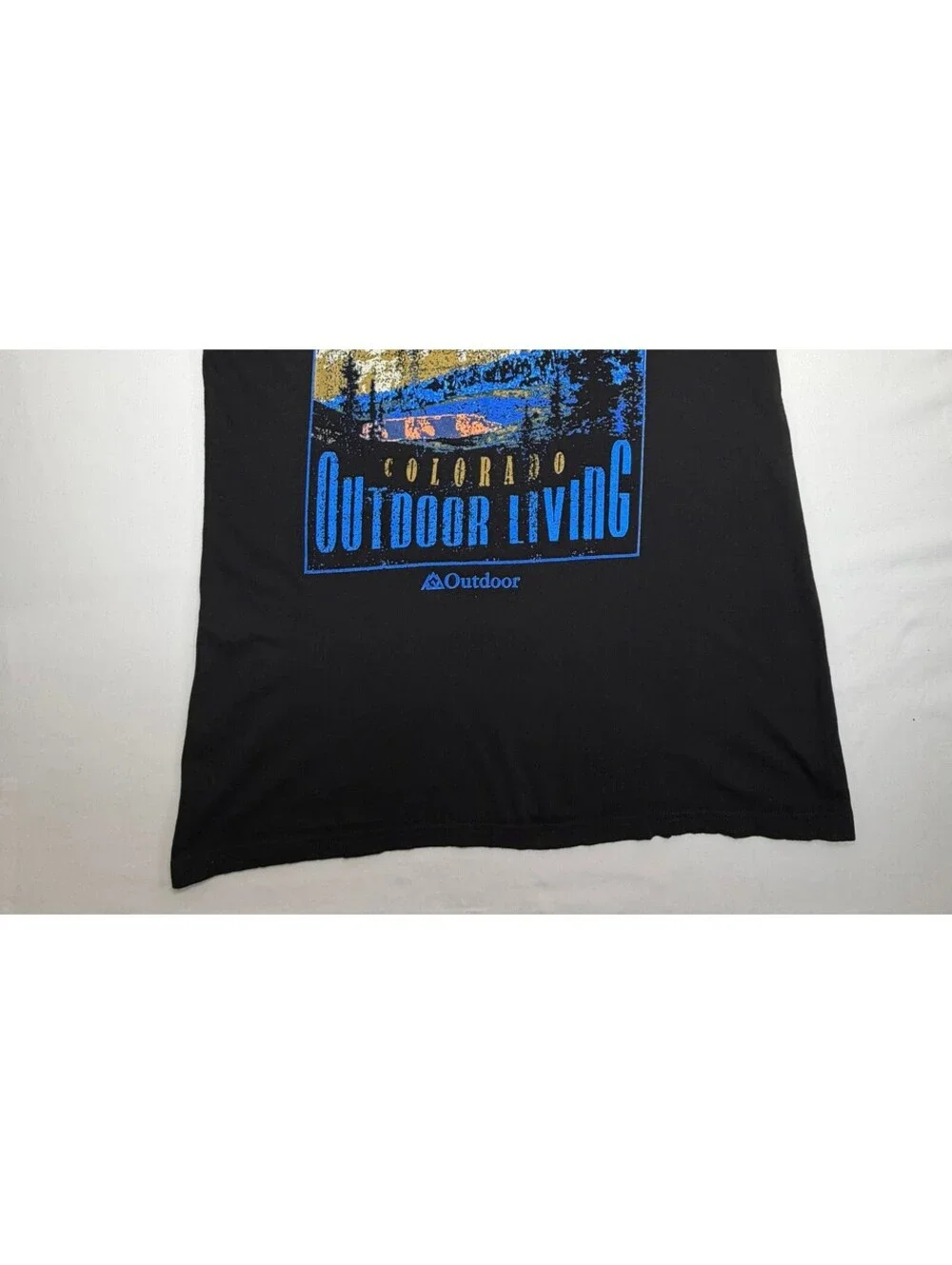 Outdoor Men's Graphic T-Shirt Crew Neck Cotton Regular Fit Size Large Black